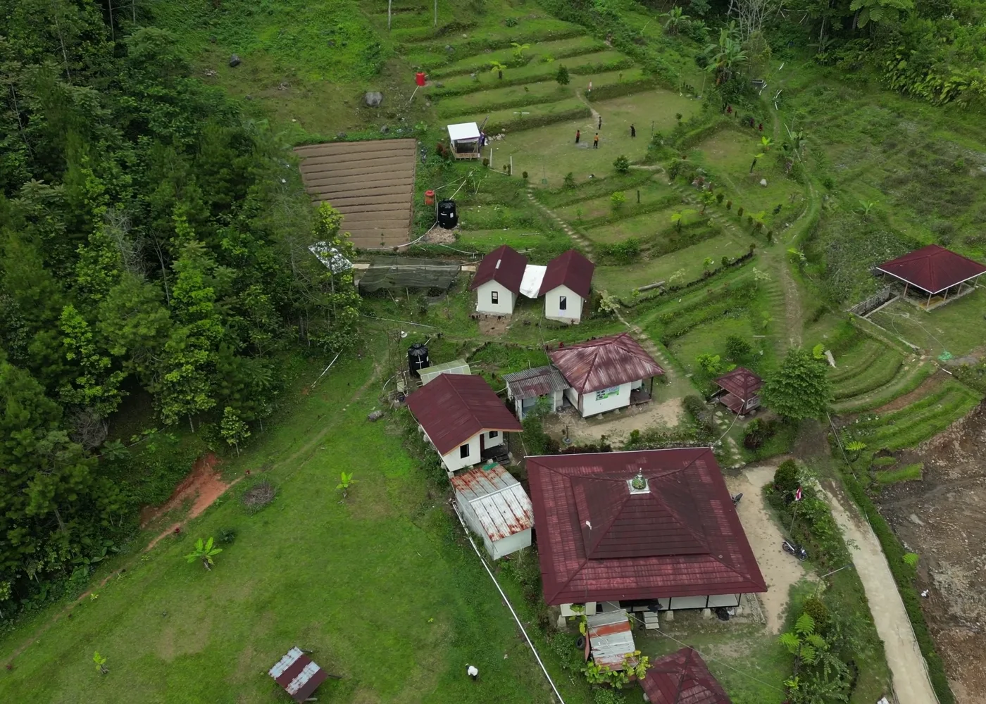 A farmhouse surrounded by agricultural land, shown as inspiration